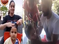 TV actors give their children a new haircut during lockdown