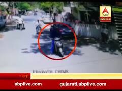 રાજકોટઃ પોલીસ બસે મહિલાને લીધી અડફેટે, સામે આવ્યા સીસીટીવી