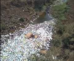 जळगावातल कुसुंबा गावातील ओढ्यात लाखो रुपयांच्या औषधांचा खच, औषधं कुणी व का फेकली याचा तपास सुरू