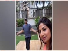 Shilpa Shetty shares video of husband exercising during lockdown period