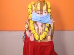 Coronavirus: Prayagraj temple priest put masks on deities