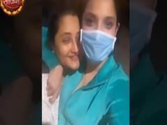 Ankita Lokhande shares a laugh with Rashami Desai after tricking her into not wearing a mask