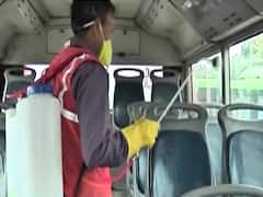 Coronavirus: DTC buses being sanitized in Delhi