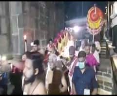 Kolhapur Palkhi | कोल्हापूरच्या अंबाबाई पालखीवर कोरोनाचा परिणाम, मोजक्या लोकांच्या उपस्थितीत सोहळा संपन्न