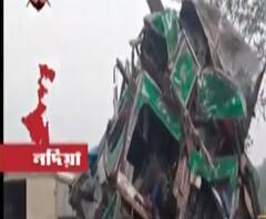 শান্তিপুরে জাতীয় সড়কে দুটি লরির মুখোমুখি সংঘর্ষ, মৃত ২, আহত ২