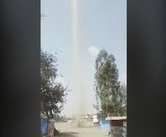 Kolhapur Whirlwind | कोल्हापूर-पन्हाळा रोडवर वावटळ, पेट्रोल पंपांचं मोठं नुकसान