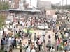 People gather in large number to buy vegetables in a Lucknow market