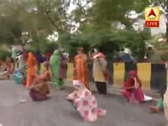 राशन मिलने की जानकारी पर गुरुद्वारे में उमड़ी जबरदस्त भीड़