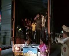 Navi Mumbai Lockdown | नवी मुंबईत नाकाबंदीवर 63 जणांनी भरलेला ट्रक पकडला, कर्नाटकला जाणाऱ्यांवर कारवाई