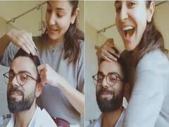 लॉकडाउन में पति विराट कोहली के बाल काट रहीं अनुष्का शर्मा, वायरल हुआ वीडियो