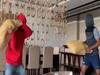 Cricketer Shikhar Dhawan's pillow fight in self isolation