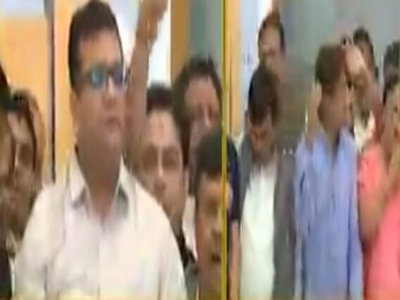 પાકવીમા મુદ્દે કોંગ્રેસે વિધાનસભામાં મચાવ્યો હોબાળો, જુઓ વીડિોય