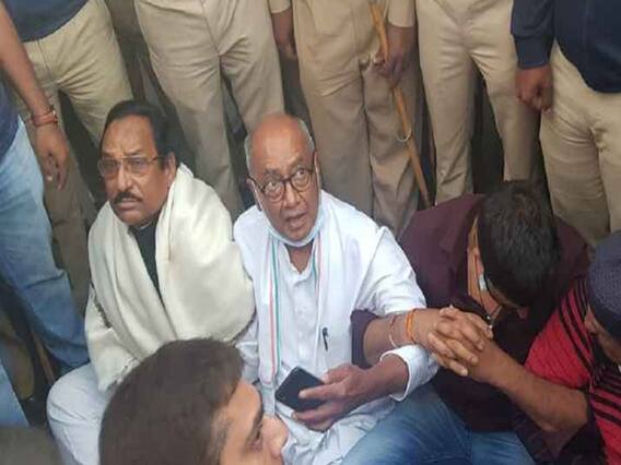 કોંગ્રેસના ધારાસભ્યોને મળવા બેંગલુરુ પહોંચેલા દિગ્વિજયસિંહની થઈ અટકાયત, જુઓ વીડિયો