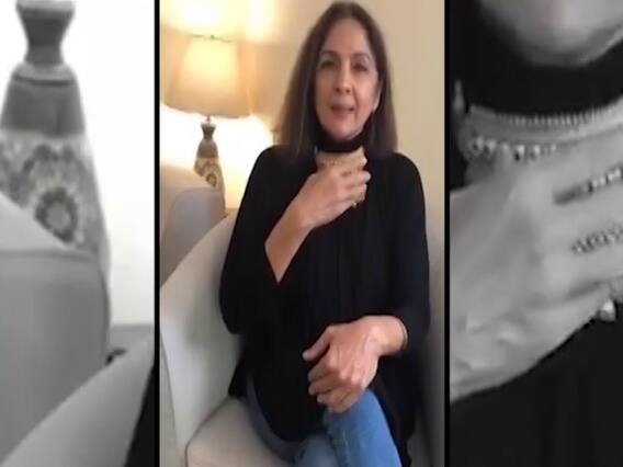 Actress Neena Gupta flaunts gold necklace on social media 