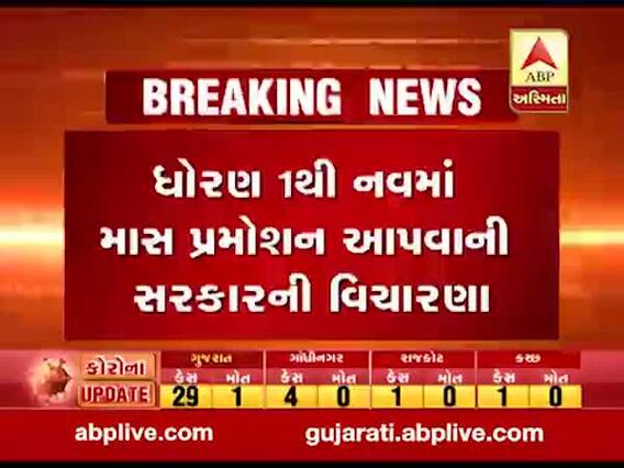 કોરોનાનો કહેરઃ ધોરણ 1થી 9ના વિદ્યાર્થીઓને મળી શકે છે માસ પ્રમોશન, જુઓ વીડિયો