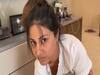Hina Khan mops the floor of her house with dad during quarantine  