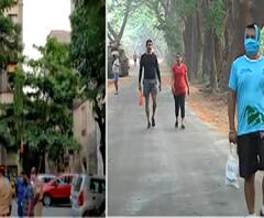 Coronavirus | कोरोनाचा धोका असतानाही आरे कॉलनीत मॉर्निंग वॉकसाठी नागरिक घराबाहेर