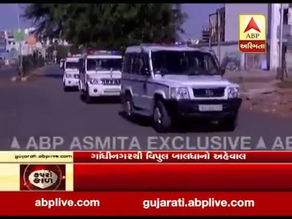 લોકડાઉન: ગાંધીનગરમાં પોલીસની ફ્લેગમાર્ચ, જુઓ વીડિયો 