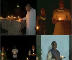 হর্ষবর্ধন, যোগী আদিত্যনাথ থেকে শুরু করে দিলীপ ঘোষ, প্রধানমন্ত্রীর আহ্বানে সাড়া দিয়ে প্রদীপ-মোমবাতি জ্বালালেন