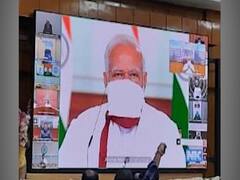 मुख्यमंत्रियों के साथ बैठक में मास्क लगाए नजर आए PM Modi