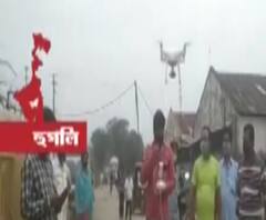 লকডাউন কার্যকর করতে হুগলির বাজারে ড্রোনের সাহায্যে নজরদারি