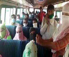 coronavirus | सोशल डिस्टन्सिंगचे तीन तेरा! नागपूरमध्ये एका बसमधून 57 लोकांचा प्रवास