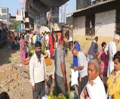 Coronavirus | भाजी खरेदीसाठी नागरिकांची वसईच्या मार्केटमध्ये गर्दी