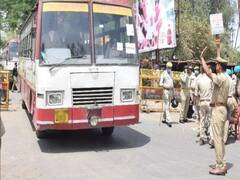 कोटा से छात्रों को लेकर झांसी पहुंची यूपी सरकार की बसें, सोशल डिस्टेंसिंग नदारद