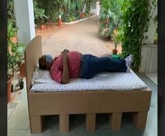 Paper Bed | पेपर क्राफ्टपासून बनवला बेड, गुजरातच्या आर्यन पेपरचं भन्नाट संशोधन