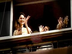 Actress Aneri Vajani introduces family members from her balcony 