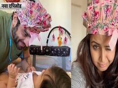 Karan Patel & Ankita Bhargava spend time with their daughter