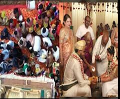 Kumarswami Son Wedding | कर्नाटकचे माजी मुख्यमंत्री कुमारस्वामींच्या मुलाचं थाटामाटात लग्न, सोशल डिस्टन्सिंगची ऐसीतैसी