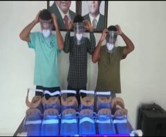 Ulhasnagar #Corona | पोलिसांच्या सुरक्षेसाठी शिल्ड मास्कची निर्मिती, उल्हासनगरच्या सेक्रेड हार्ट शाळेचा उपक्रम