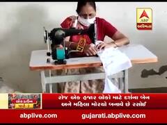 મહેસાણાના સાંસદ શારદાબેન પટેલ જરૂરિયાતમંદો માટે જાતે બનાવી રહ્યા છે માસ્ક, જુઓ વીડિયો