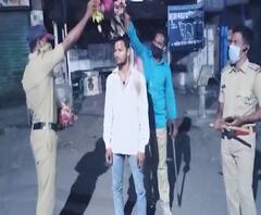 Chandrapur Lockdown Update | चंद्रपूरमध्ये विनाकारण रस्त्यावर फिरणाऱ्यांची पोलिसांकडून आरती आणि सत्कार!