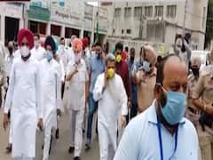 Punjab: मंत्री Bharat Bhushan के दौरे में उड़ी लॉकडाउन की धज्जियां