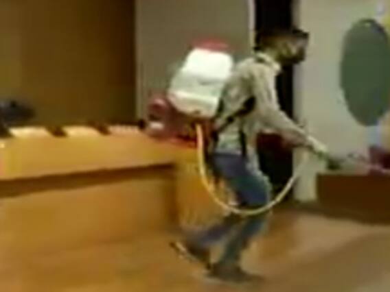 ગાંધીનગરઃ ઈમરાન ખેડાવાલા જ્યાં ગયા હતા તે તમામ જગ્યા કરાઇ સેનેટાઇઝ, જુઓ વીડિયો