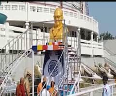 Dr Babasaheb Ambedkar Jayanti | दीक्षाभूमीवर डॉ. बाबासाहेब आंबेडकरांच्या प्रतिमेला पुष्पहार अर्पण, पहिल्यांदाच दीक्षाभूमीवर प्रवेश बंद