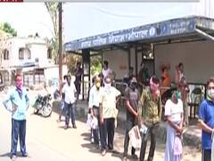 Bhopal: People follow social distancing while buying essential commodities