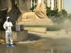 Noida: Sanitisation drive being carried out in Cleo County society