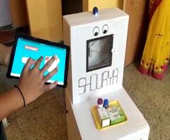 Shourya Robo | भविष्यातला हायटेक कोविड योद्धा, औरंगाबादच्या तरुणाकडून 1500 रुपयात रोबोची निर्मिती