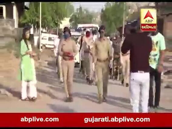 સાબરકાંઠાઃ ઈડરમાં પોલીસ-જવાનોનું કરાયું સ્વાગત, જુઓ વીડિયો