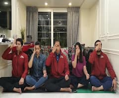 Anil Deshmukh #Lockdown | काय चाललंय नेत्यांचं? लॉकडाऊनच्या काळात राज्याच्या गृहमंत्री अनिल देशमुख यांचं सहकुटुंब योगा! 