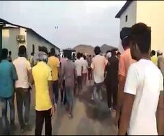 Pandharpur | कंपनीने पगार थकवल्याने मजुरांचा संताप, मजुरांकडून कंपनीच्या गाड्यांचं नुकसान, पोलिसांवरही हल्ला, तीन पोलिस जखमी