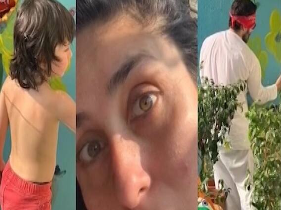 Saif & son Taimur paint walls of their house amid lockdown 