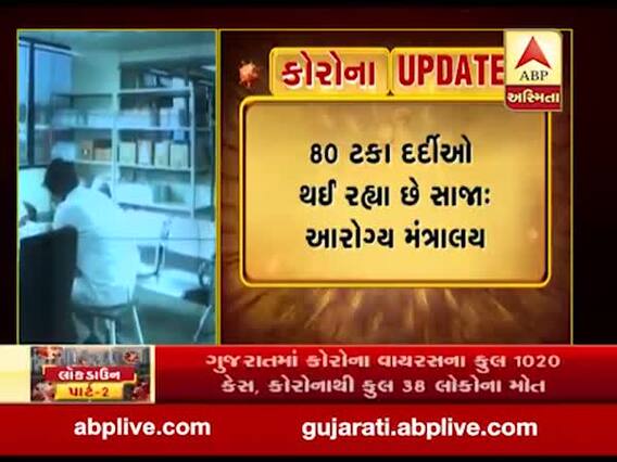 કોરોનાના સંક્રમણ મામલે સૌથી મોટા રાહતના સમાચાર, દેશમાં દર્દીઓની વૃદ્ધિમાં 40 ટકા ઘટાડો, જુઓ વીડિયો 