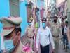 Amroha residents welcome police officials with rose petals