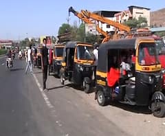 Lockdown 3 | मुंबईतल्या रिक्षाचालकांची गावाकडे ओढ; संसार घेऊन निघालेल्या रिक्षांची नाशिकमध्ये गर्दी