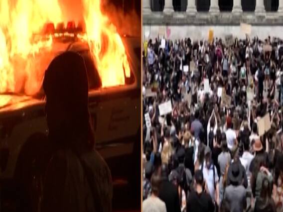 London: People protest against George Floyd's death in US