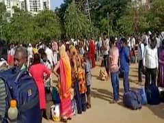 Mumbai: Migrants gather at Kandivali as railways cancels 2 trains to UP 